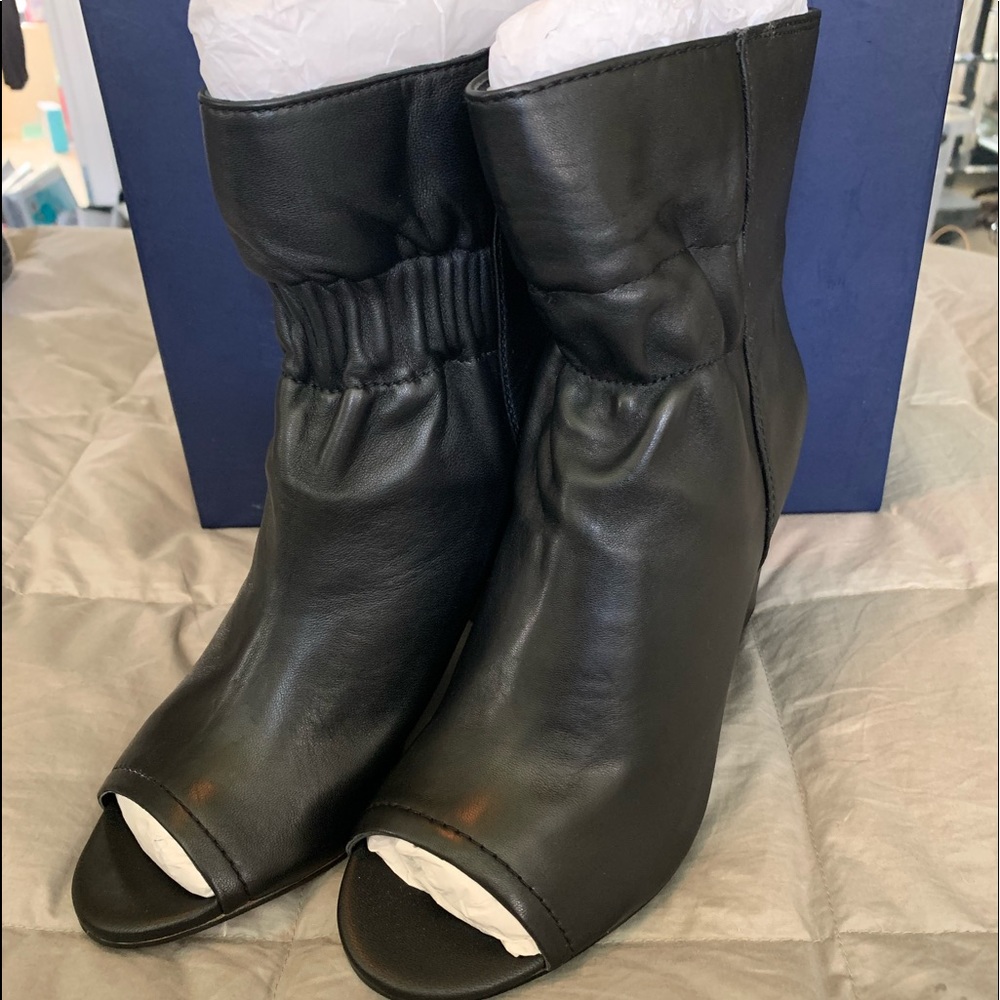 Splendid Rayna Black Leather Ankle Boots